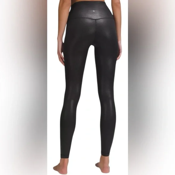 LULULEMON LEGGINGS WOMENS SIZE 4 ALIGN HIGH RISE ATHLETIC PANTS FOIL MAUVE - Picture 2 of 12